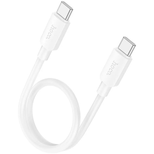 USB Type-C töltő- és adatkábel, USB Type-C, 25cm, 3000 mA, 60W, gyorstöltés, PD, QC, Hoco X96 Hyper, fehér