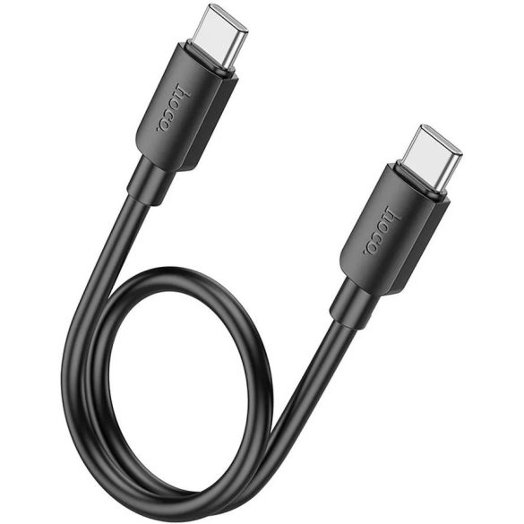 USB Type-C töltő- és adatkábel, USB Type-C, 25cm, 3000 mA, 60W, gyorstöltés, PD, QC, Hoco X96 Hyper, fekete