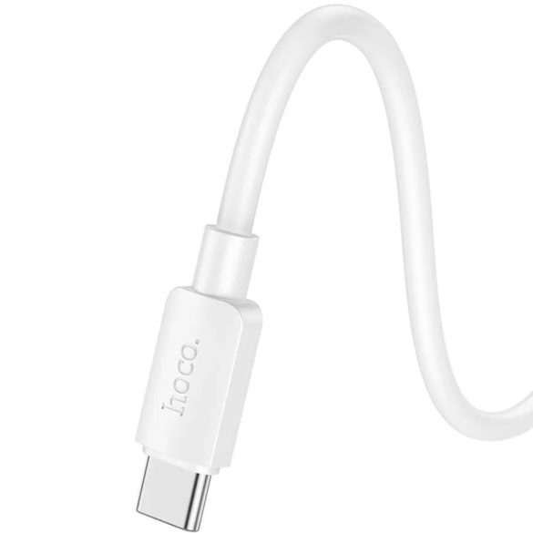 USB töltő- és adatkábel, USB Type-C, 25 cm, 6000mA, 100W, gyorstöltés, PD, QC, Hoco X96 Hyper, fehér