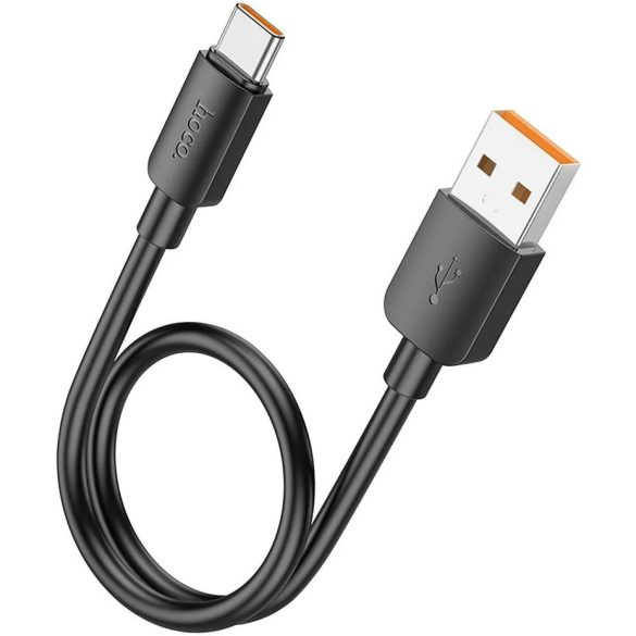 USB töltő- és adatkábel, USB Type-C, 25 cm, 6000mA, 100W, gyorstöltés, PD, QC, Hoco X96 Hyper, fekete