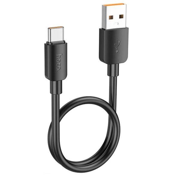 USB töltő- és adatkábel, USB Type-C, 25 cm, 6000mA, 100W, gyorstöltés, PD, QC, Hoco X96 Hyper, fekete