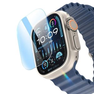 Apple Watch Ultra 1-2 (49 mm), Kijelzővédő fólia, ütésálló fólia (az íves részre NEM hajlik rá!), Tempered Glass (edzett üveg), 3D Full Cover, Dux Ducis Eapa, Clear