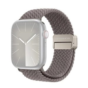 Apple Watch 4-6, SE, SE (2022) (42 / 44 mm) / Watch 7-9 (45 mm) / Watch 10 (46 mm) / Watch Ultra 1-2 (49 mm), textíl pótszíj, állítható, mágneses zár, Dux Ducis Mixture Pro, szürke