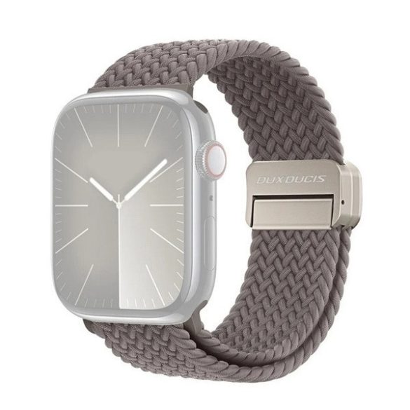 Apple Watch 4-6, SE, SE (2022) (42 / 44 mm) / Watch 7-9 (45 mm) / Watch 10 (46 mm) / Watch Ultra 1-2 (49 mm), textíl pótszíj, állítható, mágneses zár, Dux Ducis Mixture Pro, szürke