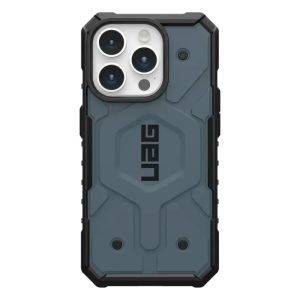 Apple iPhone 15 Pro, Műanyag hátlap védőtok, szilikon belső, közepesen ütésálló, Magsafe töltővel kompatibilis, UAG Pathfinder Magsafe, kék