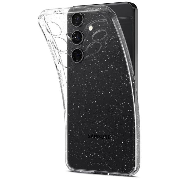 Samsung Galaxy S24 SM-S921, Szilikon tok, Spigen Liquid Crystal Glitter, átlátszó