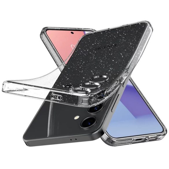 Samsung Galaxy S24 Plus SM-S926, Szilikon tok, Spigen Liquid Crystal Glitter, átlátszó