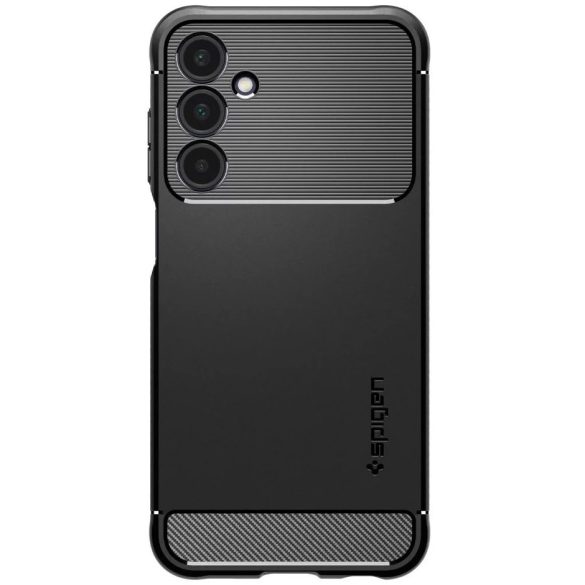 Samsung Galaxy A25 5G SM-A256B, Szilikon tok, Spigen Rugged Armor, karbon minta, fekete