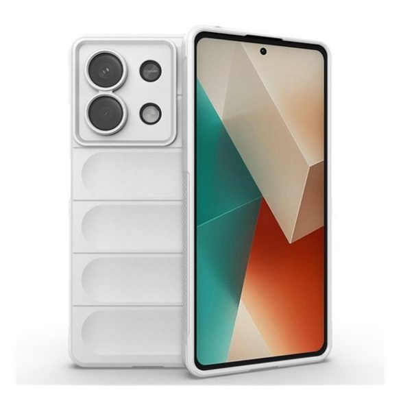 Xiaomi Redmi Note 13 5G, Szilikon tok, közepesen ütésálló, 3D minta, fehér