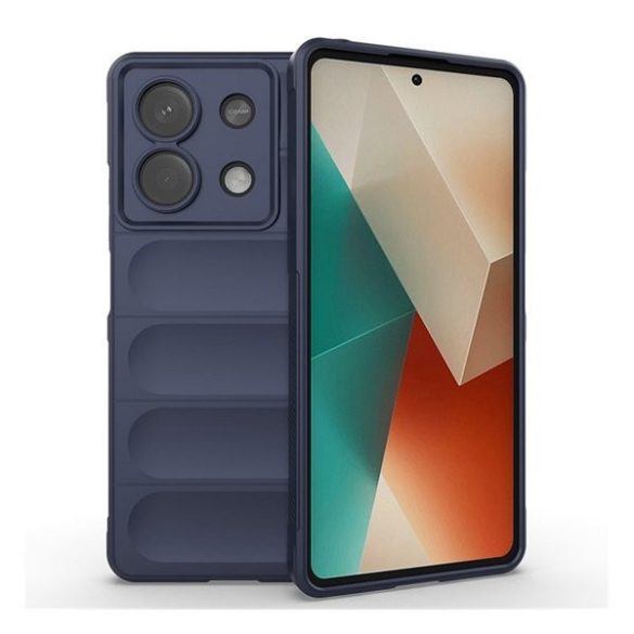 Xiaomi Redmi Note 13 5G, Szilikon tok, közepesen ütésálló, 3D minta, sötétkék