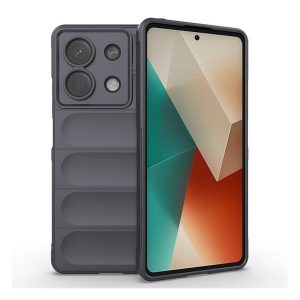 Xiaomi Redmi Note 13 5G, Szilikon tok, közepesen ütésálló, 3D minta, sötétszürke