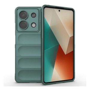 Xiaomi Redmi Note 13 5G, Szilikon tok, közepesen ütésálló, 3D minta, sötétzöld