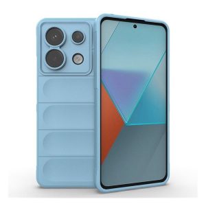 Xiaomi Redmi Note 13 Pro 5G / Poco X6 5G, Szilikon tok, közepesen ütésálló, 3D minta, világoskék