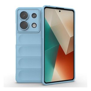 Xiaomi Redmi Note 13 5G, Szilikon tok, közepesen ütésálló, 3D minta, világoskék