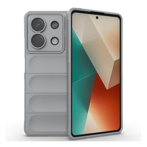 Xiaomi Redmi Note 13 5G, Szilikon tok, közepesen ütésálló, 3D minta, világosszürke