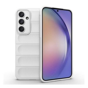 Samsung Galaxy A35 5G SM-A356B, Szilikon tok, közepesen ütésálló, 3D minta, fehér