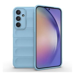 Samsung Galaxy A35 5G SM-A356B, Szilikon tok, közepesen ütésálló, 3D minta, világoskék