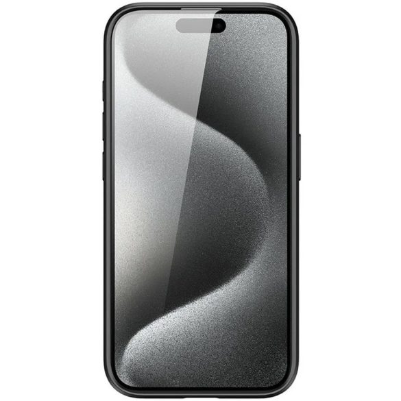 Apple iPhone 15 Pro, Műanyag hátlap védőtok + szilikon keret, stand, bőrrel bevont hátlap, kártyatartóval, Magsafe kompatibilis, Dux Ducis Rafi II Mag, fekete