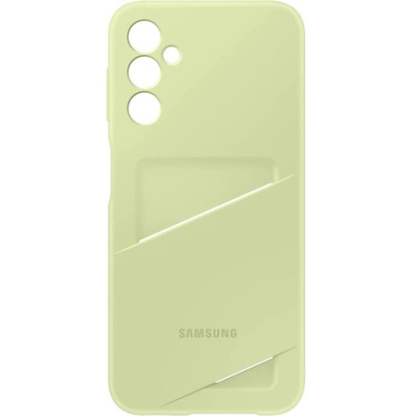 Samsung Galaxy A35 5G SM-A356B, Szilikon tok, kártyatartóval, lime, gyári