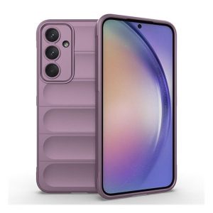 Samsung Galaxy A55 5G SM-A556B, Szilikon tok, közepesen ütésálló, 3D minta, lila