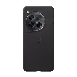 OnePlus 12, Műanyag hátlap védőtok, ultravékony, szilikon keret, fekete, gyári