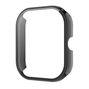 Xiaomi Redmi Watch 4, Műanyag védőkeret, kijelzővédő üveggel, közepesen ütésálló, szíj nélkül, fekete
