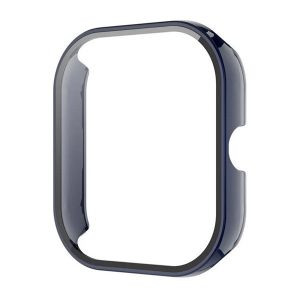 Xiaomi Redmi Watch 4, Műanyag védőkeret, kijelzővédő üveggel, közepesen ütésálló, szíj nélkül, sötétkék
