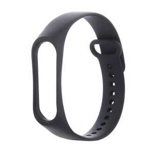 Xiaomi Mi Band 5 / Mi Band 6 / Mi Smart Band 7, szilikon pótszíj, állítható, fekete