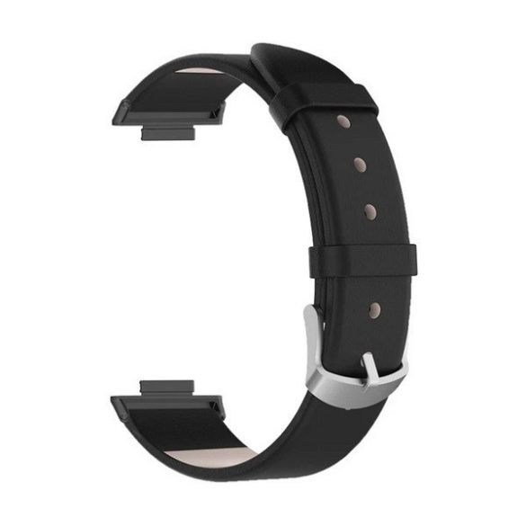 Xiaomi Mi Smart Band 8 Pro / Redmi Watch 4, valódi bőr pótszíj, állítható, fekete