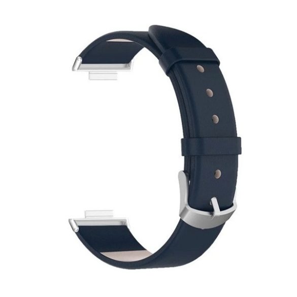 Xiaomi Mi Smart Band 8 Pro / Redmi Watch 4, valódi bőr pótszíj, állítható, sötétkék