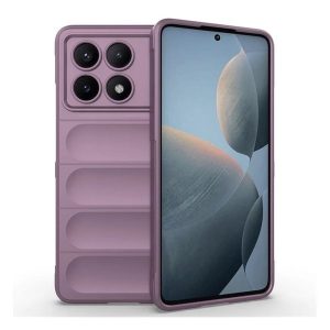 Xiaomi Redmi K70E / Poco X6 Pro 5G, Szilikon tok, közepesen ütésálló, 3D minta, lila