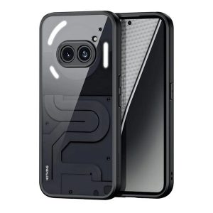 Nothing Phone 2a / 2a Plus, Műanyag hátlap védőtok + szilikon keret, Dux Ducis Aimo, átlátszó/fekete