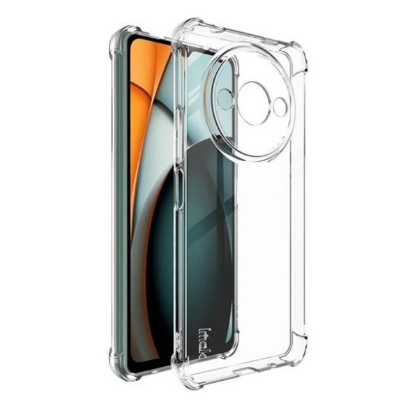 Xiaomi Redmi A3, Szilikon tok, közepesen ütésálló, légpárnás sarok, IMAK, átlátszó