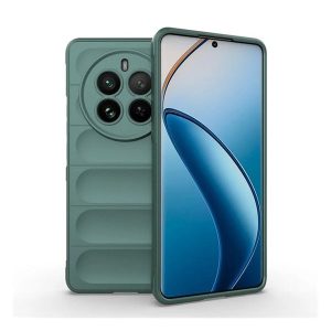 Realme 12 Pro / 12 Pro Plus, Szilikon tok, közepesen ütésálló, 3D minta, sötétzöld