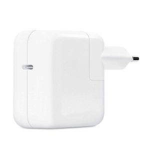 Hálózati töltő adapter, 30W, USB Type-C aljzat, gyorstöltés, PD, MY1W2ZM/A utódja, Apple, fehér, gyári