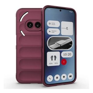 Nothing Phone 2a / 2a Plus, Szilikon tok, közepesen ütésálló, 3D minta, bordó