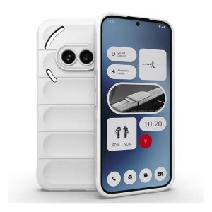 Nothing Phone 2a / 2a Plus, Szilikon tok, közepesen ütésálló, 3D minta, fehér