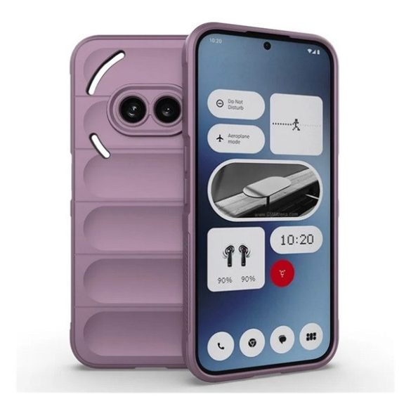 Nothing Phone 2a / 2a Plus, Szilikon tok, közepesen ütésálló, 3D minta, lila