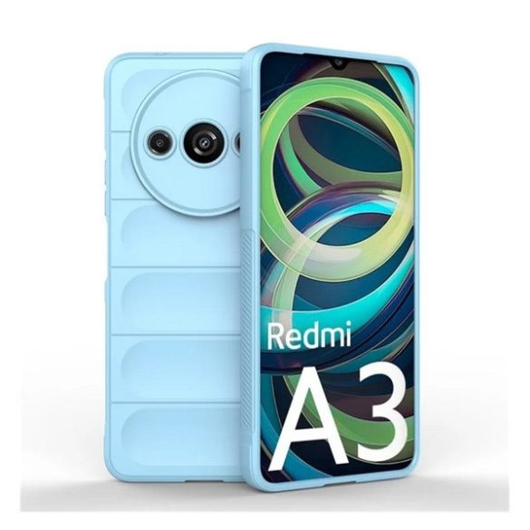 Xiaomi Redmi A3, Szilikon tok, közepesen ütésálló, 3D minta, világoskék