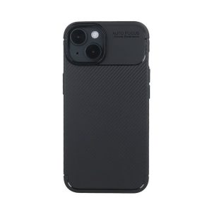 Motorola Moto E13, Szilikon tok, közepesen ütésálló, légpárnás sarok, karbon minta, fekete
