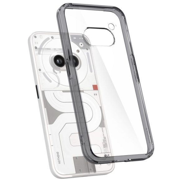 Nothing Phone 2a / 2a Plus, Műanyag hátlap védőtok + szilikon keret, Spigen Ultra Hybrid, átlátszó/füst