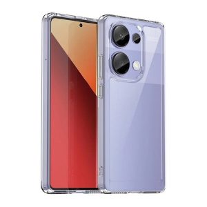 Xiaomi Redmi Note 13 Pro 4G / Poco M6 Pro 4G, Műanyag hátlap védőtok + szilikon keret, közepesen ütésálló, átlátszó hátlap, átlátszó