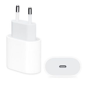 Hálózati töltő adapter, 20W, USB Type-C aljzat, gyorstöltés, PD, MHJE3ZM/A utódja, Apple, fehér, gyári