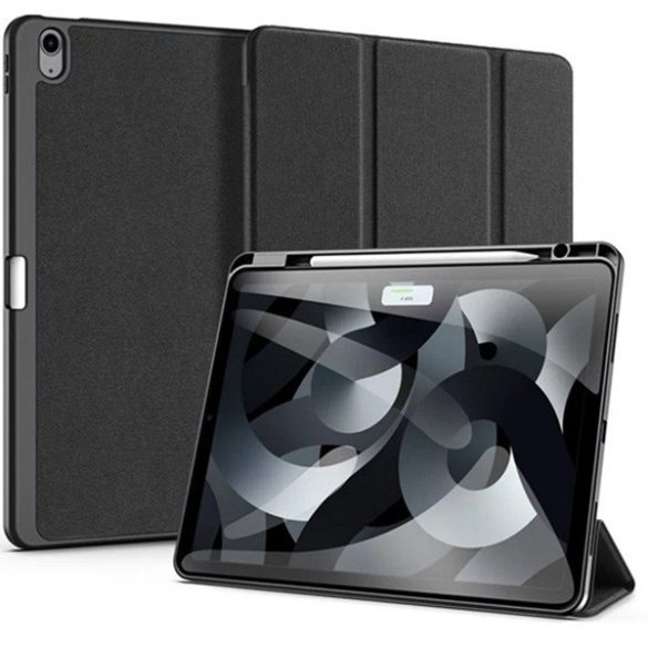 Apple iPad Air 13 (2024 / 2025), mappa tok, Smart Case, érintőceruza tartó, Dux Ducis Domo, fekete