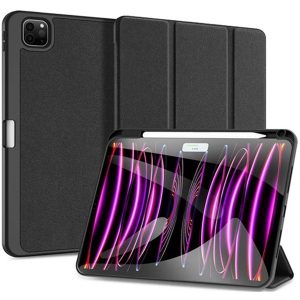Apple iPad Pro 11 (2024), mappa tok, Smart Case, érintőceruza tartó, Dux Ducis Domo, fekete