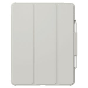 Apple iPad Air 13 (2024 / 2025), mappa tok, közepesen ütésálló, levehető előlap, Apple Pencil tartóval, Smart Case, Spigen AirSkin Pro, szürke