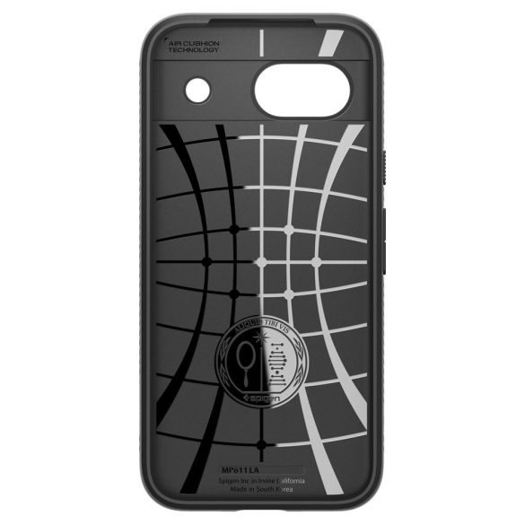 Google Pixel 8a, Szilikon tok, Spigen Liquid Air, háromszög minta, fekete