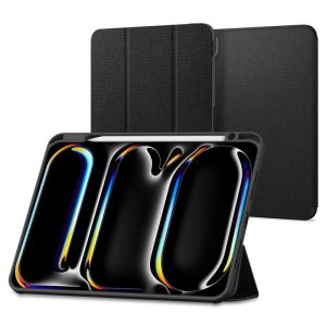 Apple iPad Pro 13 (2024), mappa tok, Smart Case, Spigen Urban Fit, fekete
