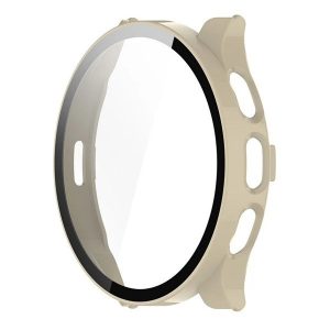 Garmin Venu 3, Műanyag védőkeret, kijelzővédő üveggel, közepesen ütésálló, szíj nélkül, krém