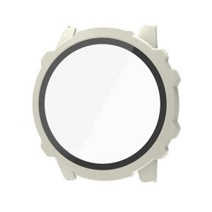 Amazfit Falcon, Műanyag védőkeret, kijelzővédő üveggel, közepesen ütésálló, szíj nélkül, krém